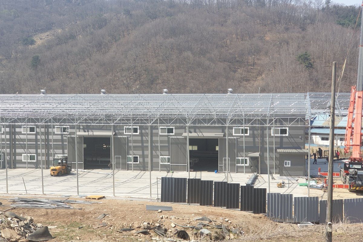 농축산 시설 지붕 추가 시공사진